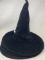 5 Black Fabric Witches' Hats