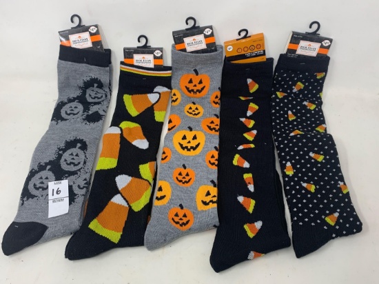 5 Pairs of Halloween Themed Socks
