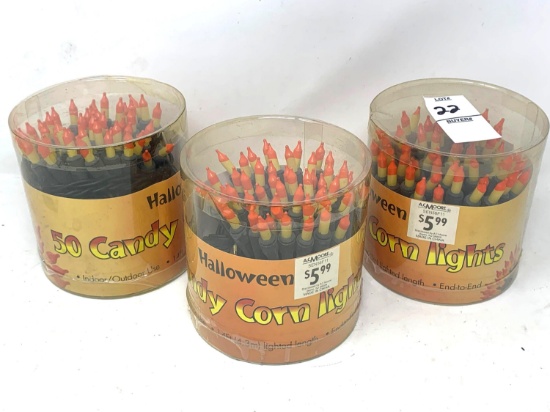 3 Containers of Candy Corn Lights- Brand New