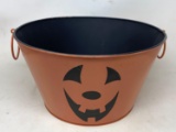 Metal Ring Handled Jack-O-Lantern Bucket