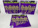 3 Packages of Scary Skeleton Garland