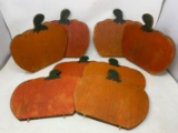 8 Wooden Pumpkin Cut-Outs