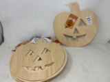 Large Lot of Unpainted Wooden Jack-O-Lantern Cut-Outs- New with Tags