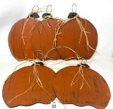 5 Wooden Pumpkin Signs