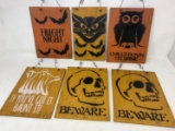 6 Wooden Hanging Signs- Various Themes