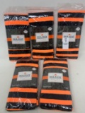 5 Pair of Orange & Black Striped Tights- All Adult Sized and New in Packaging