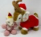 2 Stuffed Animals- Rudolph the Musical Reindeer and Lamb with Hat and 