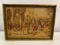 Framed Tapestry of Early Spanish Town Scene