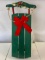 Decorative Green Sled with Red Bow