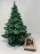 Ceramic Christmas Tree with Electric Base and Bulbs