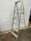 White Metal 6' Aluminum Ladder