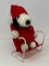 Vintage Plush Snoopy Doll in Red Chair