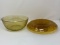 Amber Depression Glass Bowl and Centerpiece Bowl