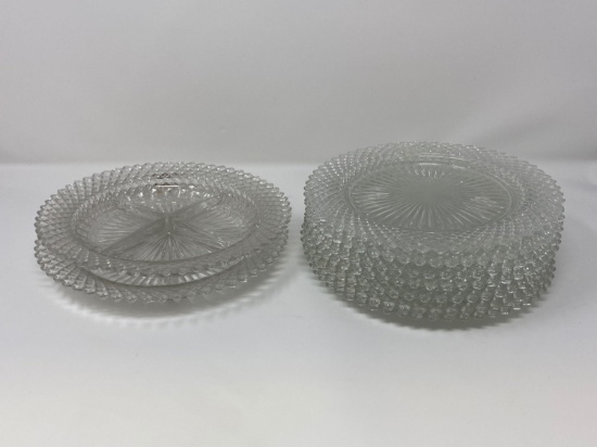 Clear Glass Depression Glass Plates