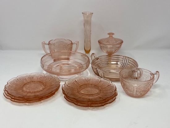 Pink Depression Glass Lot