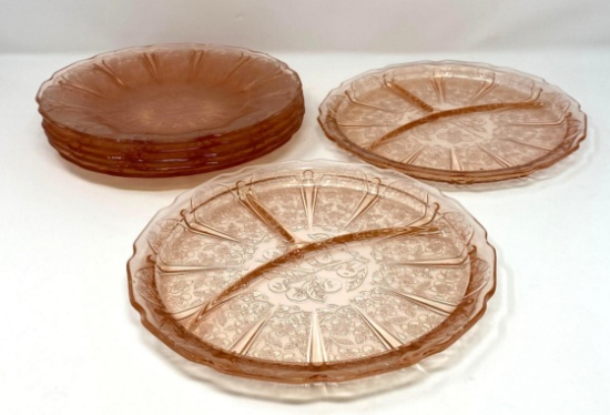 Pink Depression Glass Plates