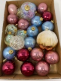 Christmas Tree Ball Ornaments- Some Clear with Filling, Other Pinks & Blues