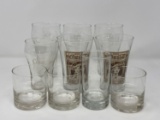 6 Coca-Cola Glasses and Other Glasses