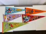 Ice Show Pennants Lot- Walt Disney and Smurfs