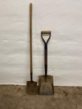 2 Square Blade Scoop Shovels