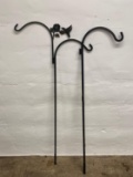 2 Metal Plant Holders- One with Double Head