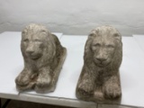 Pair of Decorative Concrete Lions