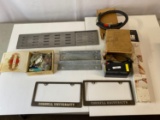 2 Cornell University License Plate Frames, Metal Venting, 2 90-Degree Metal Pieces, Hosing, Etc.