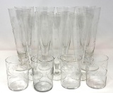 Clear Glass Princess House Pilsner Glasses/Cups