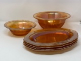 Carnival Glass Plates and Bowls