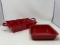 2 Rectangular Le Boulanger Bakeware Pieces