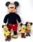 3 Mickey Mouse and One Minnie Mouse Plush Dolls
