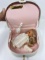 Vintage Doll and Accessories in Plastic Carry Case