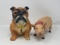 Oinking Pig Figure and Bulldog Bank