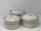 3 Ceramic Lidded Casseroles