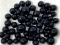 50 Solid Black Marbles