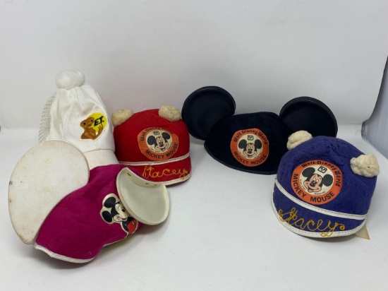 4 Sets of Mickey Mouse Ears and 1 E.T. Hat