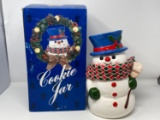 Snowman Cookie Jar with Box