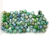 Vintage Green Marbles, Qty. 60