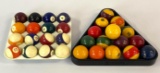 2 Sets Billiards Balls and Frame