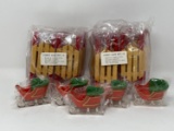 Christmas Crafting Items- 2 Packs of 12 Sleds and 5 Miniature Sleighs