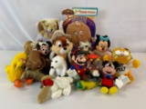 Large Grouping of Stuffed Animals and Characters