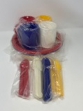 New Plastic Dinnerware & Flatware Set