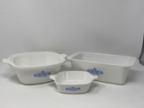 3 Pcs. Corning Ware Cookware- No Lids