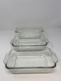 3 Pyrex Rectangular Baking Dishes