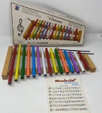 15-Note Xylophone with Music Sheets & Original Box