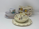 2 Child's Dish Sets and 6 Cups
