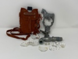Leather Atlantic City Canteen Holder, Metal Horse Piece, Spigot, Crystal Animals, Prisms & Parts