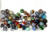 Antique Vintage Marbles, Colorful, Qty. 54