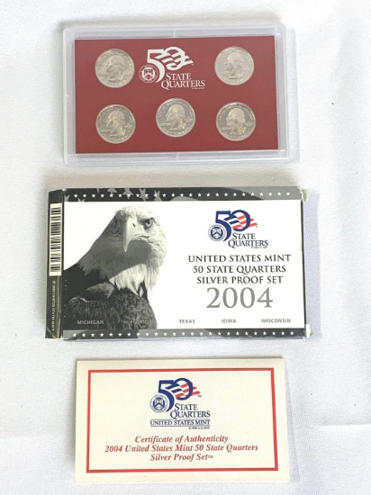 United States Mint Silver Proof Set, 2004 State Quarters