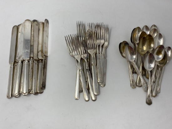 Silver Plate Flatware Grouping